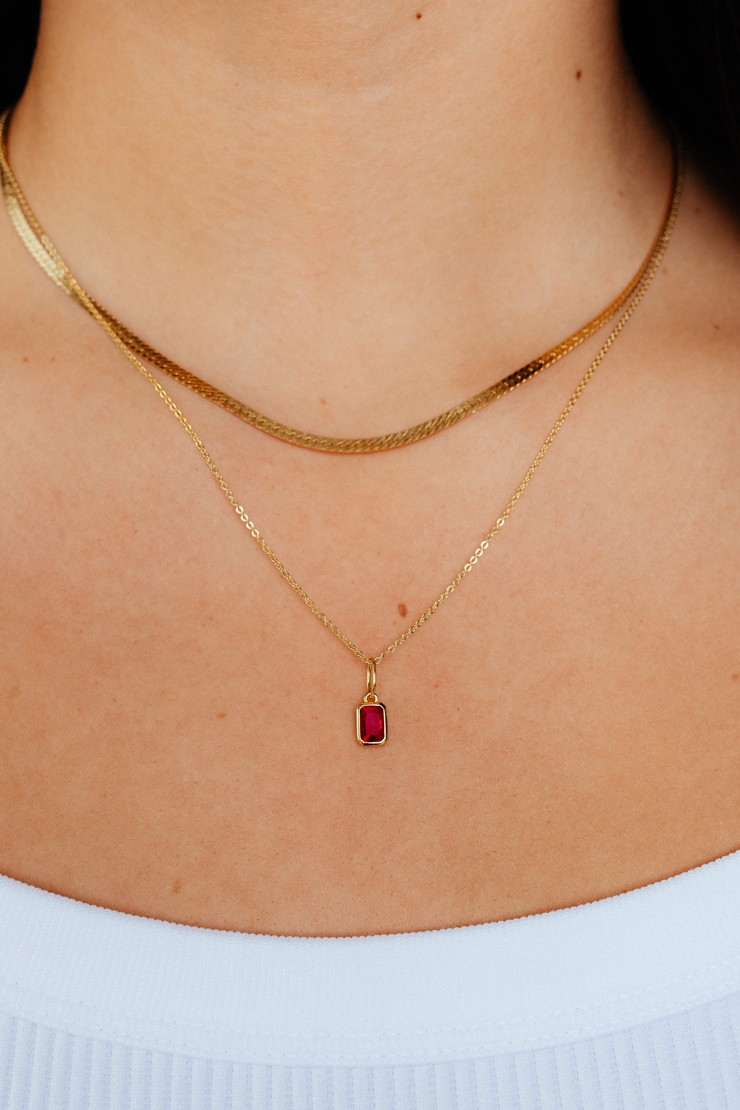 Birthstone Charm Necklace