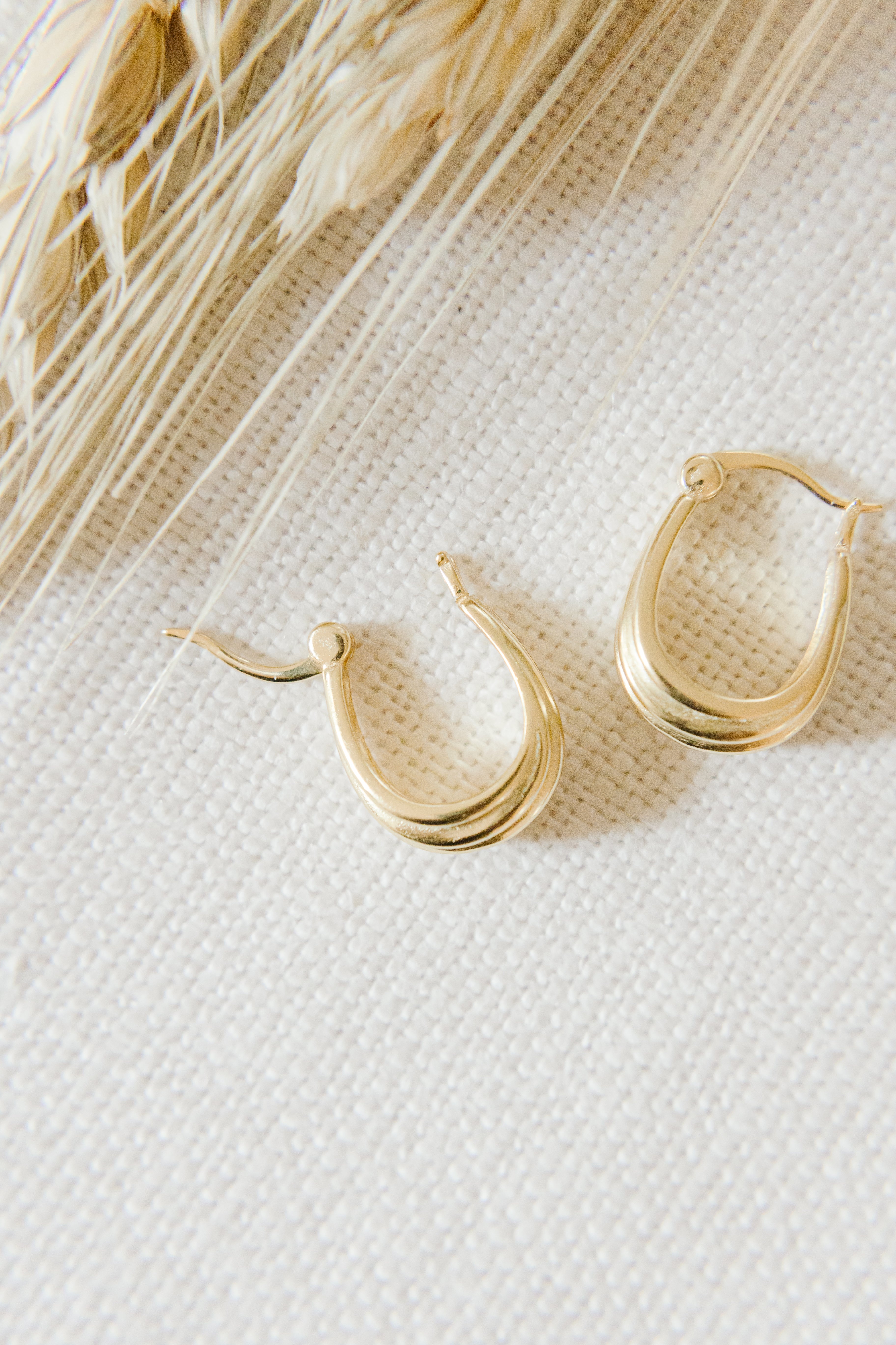 Tear Drop Hoop Earrings