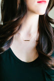 1" Skinny Horizontal Bar Necklace