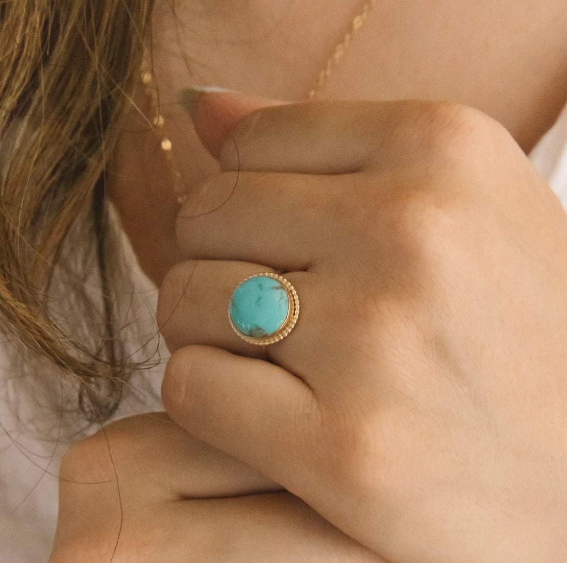 Large Turquoise Ring 12mm